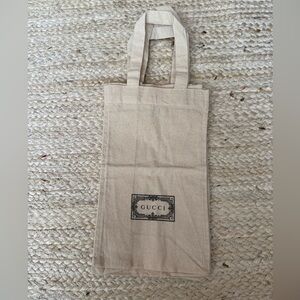 Gucci Natural Canvas Tote with Logo